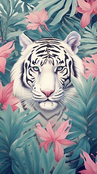 Wallpaper white tiger backgrounds wildlife animal.