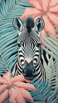 Wallpaper tropical leaf zebra wildlife animal mammal.