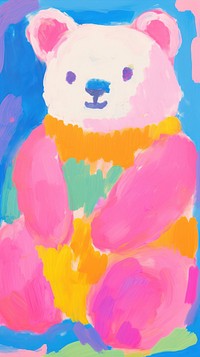 Bear painting art abstract.