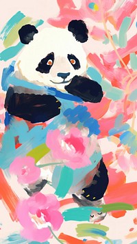 Chinese panda painting art backgrounds.