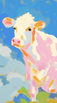 Cow painting livestock abstract.