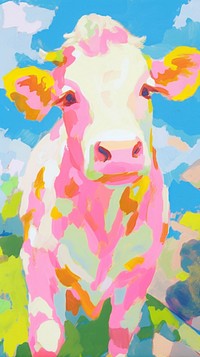 Cow painting art livestock.