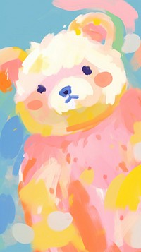 Cute bear painting backgrounds abstract.