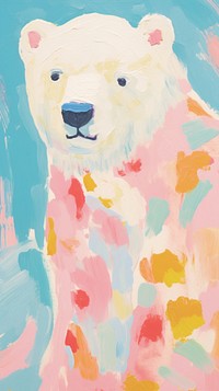 Cute polar bear art backgrounds abstract.