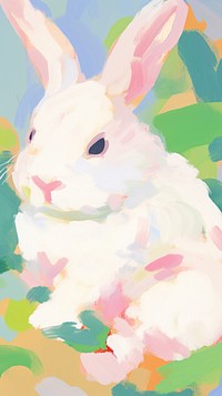 Rabbit painting cartoon animal.
