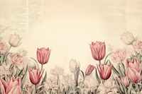 Tulip border backgrounds pattern flower.