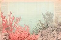 Coral underwater border outdoors nature sea.