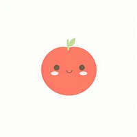 Tomato icon cute anthropomorphic portrait.