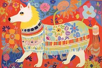 Dog illustration backgrounds painting art.