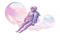 Floating Astronaut astronaut drawing sketch.
