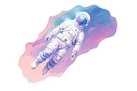 Floating Astronaut astronaut art white background.
