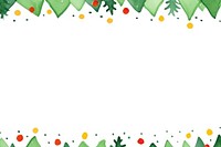 Hand drawn a christmas border in kid illustration book style backgrounds confetti pattern.