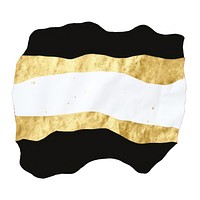 Abstract shape ripped paper gold white background rectangle.