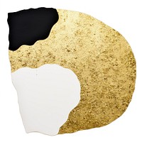 Angle ripped paper gold white background outdoors.