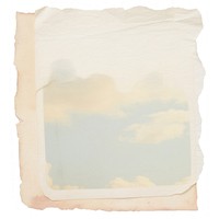 Cloud ripped paper backgrounds painting text.