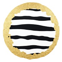 Stripe in circle shape ripped paper black white background rectangle.