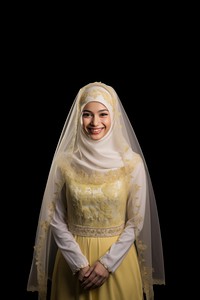 Brunei bride wedding dress portrait.