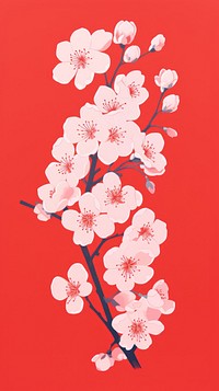 Chinese seamless plum blossom flower plant inflorescence.