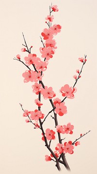 Chinese seamless plum blossom flower plant petal.