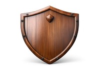 Wooden shield white background architecture protection.