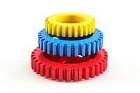 Gear plastic yellow red.