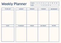 Weekly  planner template design