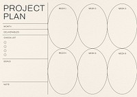 Project plan planner template design