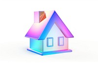 A house icon iridescent architecture building purple.