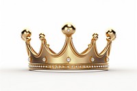 Crown jewelry gold white background.