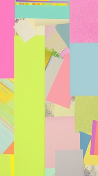Rainbow theme paper art collage.