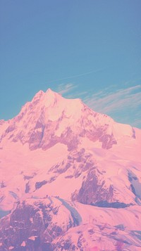 Snow mountain landscape outdoors nature. AI generated Image by rawpixel.