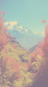 Spring landscape mountain outdoors. AI generated Image by rawpixel.
