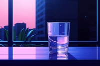 A glass purple blue refreshment. AI generated Image by rawpixel.