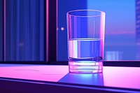 A glass blue refreshment transparent. AI generated Image by rawpixel.