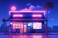 Thai food purple architecture building. AI generated Image by rawpixel.