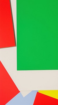 Minimal theme with red green paper art.