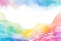 Rainbow top border outdoors painting nature.