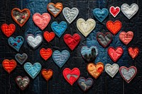 Heart pattern arrangement backgrounds collection.