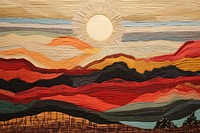 Sunrise landscape painting art.