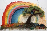 Rainbow painting art creativity.