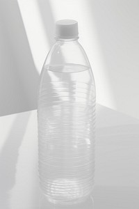 Water bottle white refreshment monochrome. AI generated Image by rawpixel.