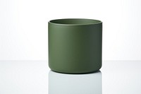 Ceremic candle jar in army green simplicity cylinder cup. AI generated Image by rawpixel.