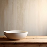 Large bowl on a wooden table bathing bathtub indoors.