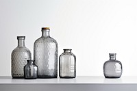 Scandinavian Nordic Chic European Glass Gray Storage Jar Bottles pottery bottle glass.