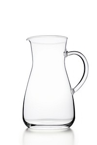 Carafe of water with crok lid transparent glass jug.