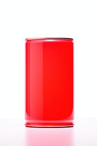 Soda can red white background container.