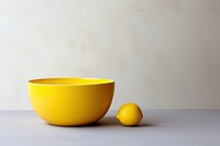 Yellow bowl food simplicity still life.
