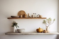 Bohemian Interior Design Style a small kitchen shelf wall interior design.