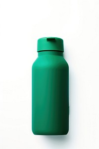 Water bottle with green silicone rubber lid simplicity white background refreshment. AI generated Image by rawpixel.
