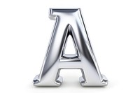 Alphabet A shape white background weaponry silver.